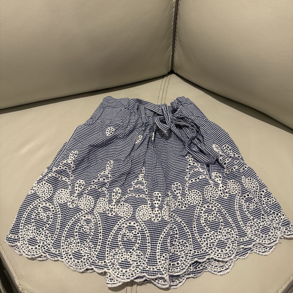 Zara Blue Checkered Skirt